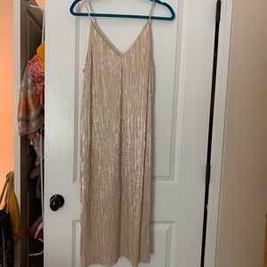 Lush Shiny Spaghetti Party Dress